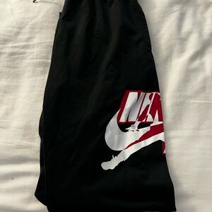Nike Black Pants with Red and White Logo